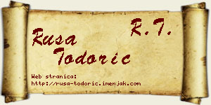 Rusa Todorić vizit kartica